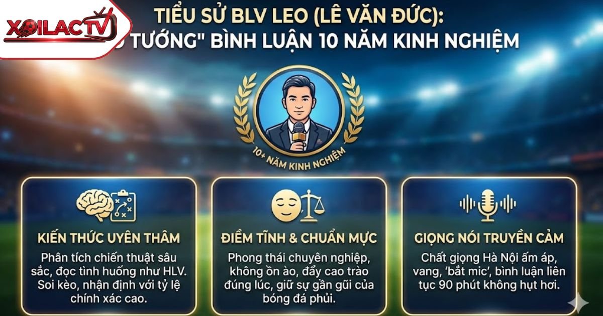 Tiểu Sử BLV Leo (Lê Văn Đức): “Lão Tướng” Bình Luận 10 Năm Kinh Nghiệm Bóng Đá Phủi