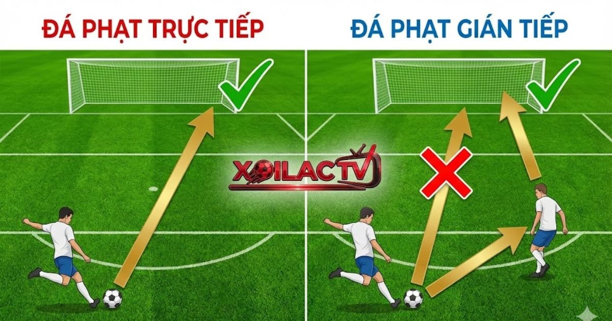 Đá phạt trực tiếp và gián tiếp khác nhau thế nào? Giải mã Luật 13 IFAB mới nhất 2026