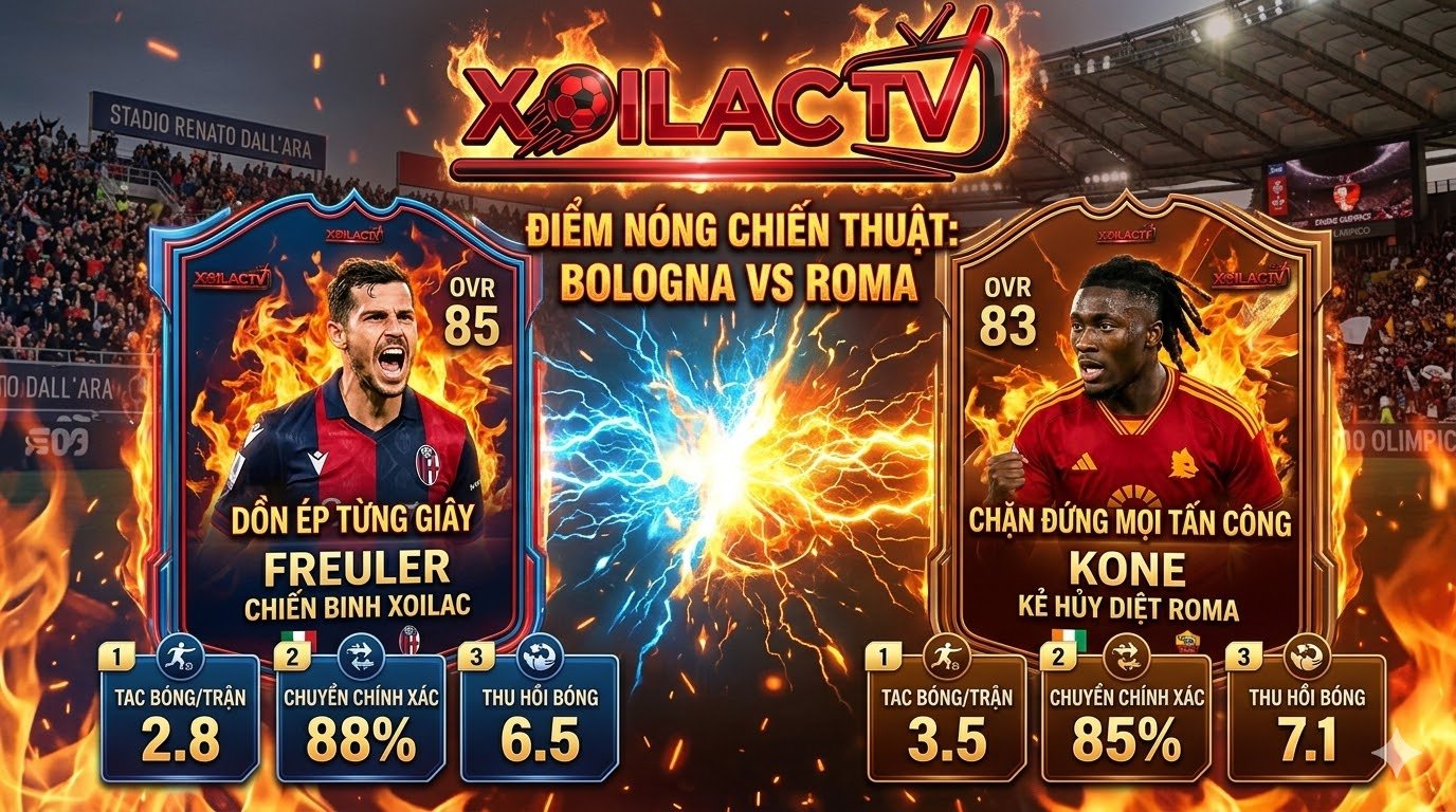 Điểm nóng tuyến giữa Remo Freuler đối đầu Manu Kone trận Bologna vs Roma