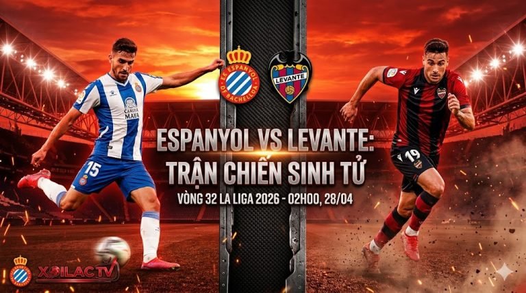 Hình ảnh đối đầu sinh tử giữa Carlos Romero (Espanyol) và Carlos Espí (Levante) trong bài nhận định Espanyol vs Levante tại Xoilac TV.