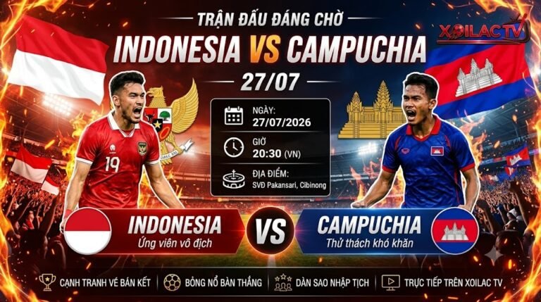 Tiền đạo Ragnar Oratmangoen ăn mừng sau khi ghi bàn mở tỷ số cho Indonesia trong trận đấu với Campuchia ở AFF Cup 2026 tại sân vận động Pakansari.